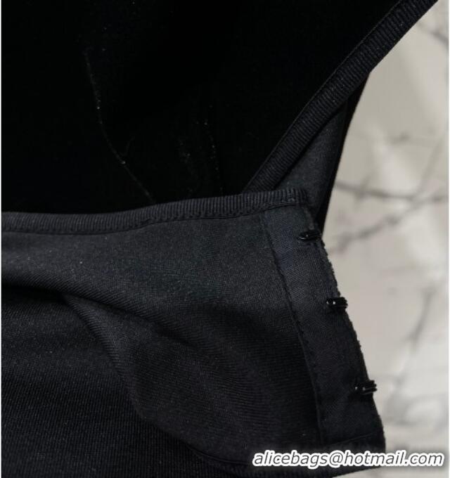 Buy Fashionable Saint Laurent Velvet and Lace Jumpsuits YSL122701 Black 2025