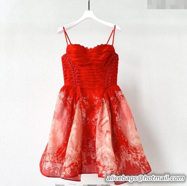 Top Quality Linen and Silk Dress 1227003 Red 2025