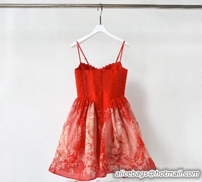 Top Quality Linen and Silk Dress 1227003 Red 2025