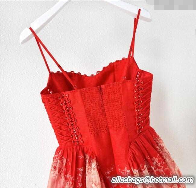 Top Quality Linen and Silk Dress 1227003 Red 2025