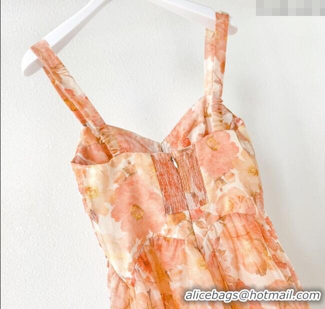 Super Quality Linen and Silk Dress 1227005 Orange 2025