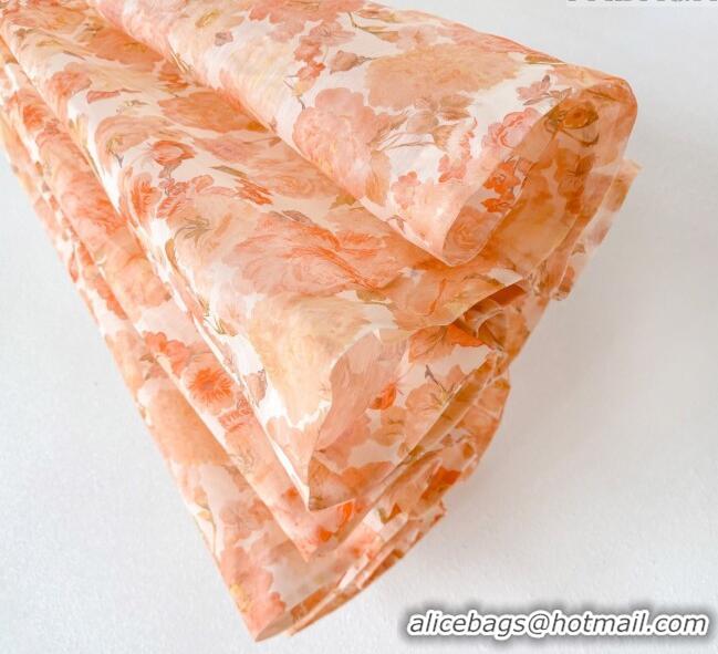 Super Quality Linen and Silk Dress 1227005 Orange 2025