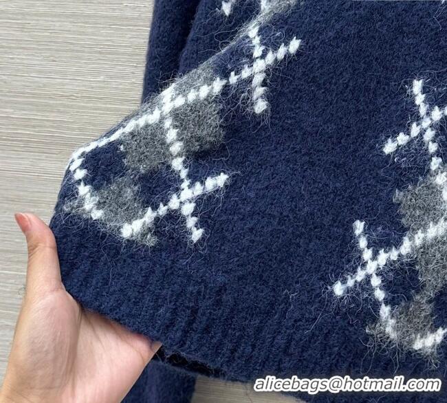 Affordable Price Prada Wool Cashmere Sweater PR122712 Blue 2025