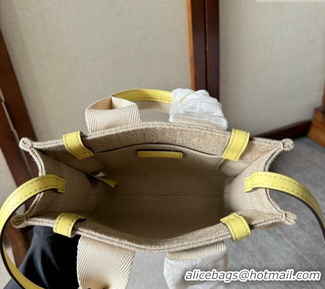 Buy Discount Chloe Woody Canvas Mini Tote Bag with Strap 6060 Yellow 2024