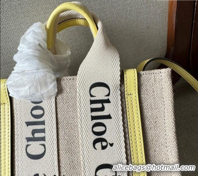 Buy Discount Chloe Woody Canvas Mini Tote Bag with Strap 6060 Yellow 2024