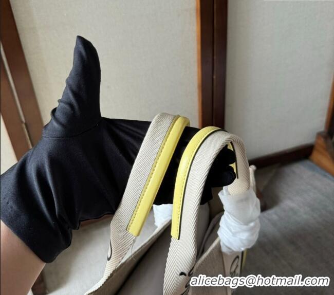 Super Quality Chloe Woody Canvas Large Tote Bag 6064 Yellow 2024