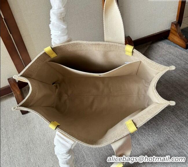 Super Quality Chloe Woody Canvas Large Tote Bag 6064 Yellow 2024