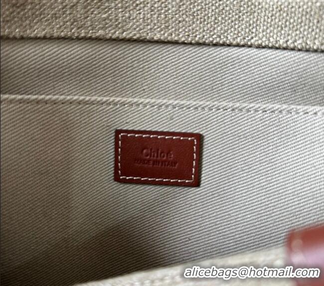 Promotional Chloe Woody Canvas Large Tote Bag 6064 Brown 2024