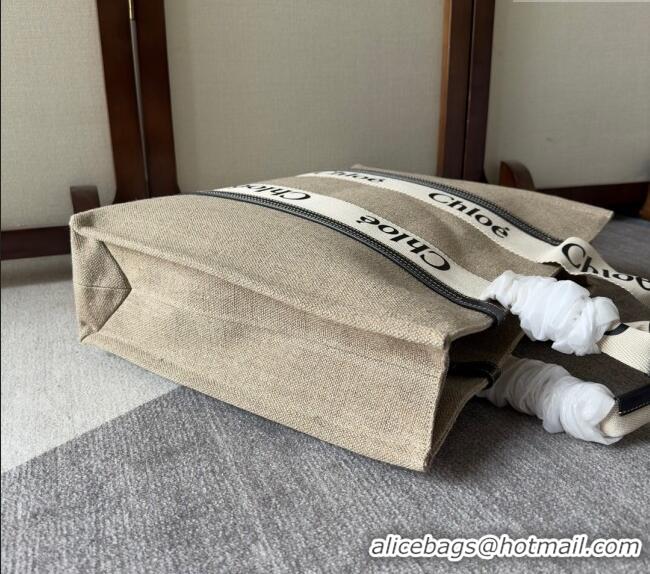 Pretty Style Chloe Woody Canvas Large Tote Bag 6064 Black 2024