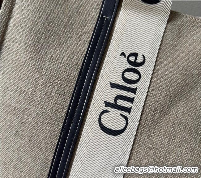Pretty Style Chloe Woody Canvas Large Tote Bag 6064 Black 2024
