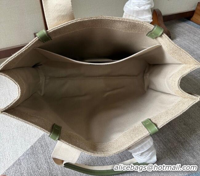 Unique Discount Chloe Woody Canvas Large Tote Bag 6064 Green 2024