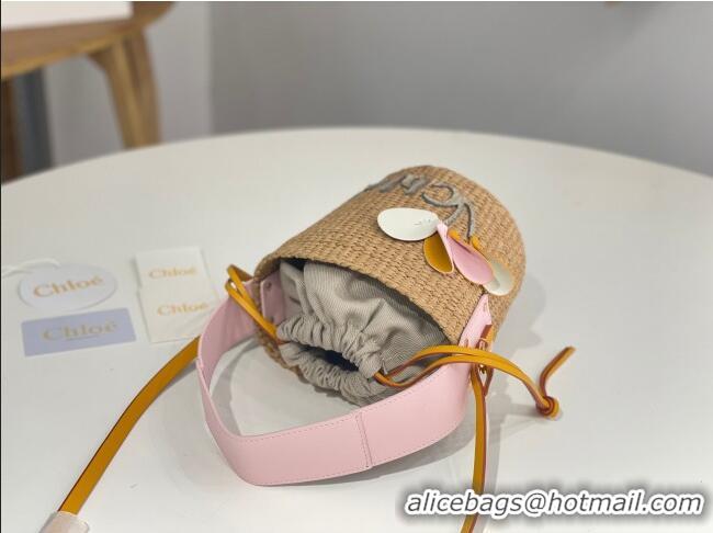 Inexpensive Chloe Small Woody Basket in Natural Fibers C0501 Beige 2024