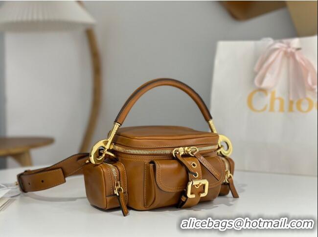 Buy Discount Chloe Small Camera Bag in Shiny Leather W0653 Brown 2024