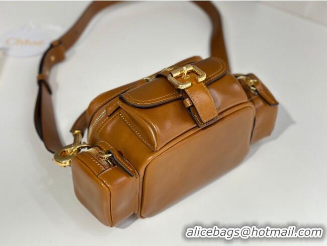 Buy Discount Chloe Small Camera Bag in Shiny Leather W0653 Brown 2024