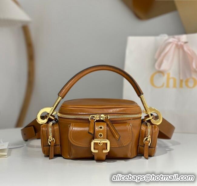 Buy Discount Chloe Small Camera Bag in Shiny Leather W0653 Brown 2024