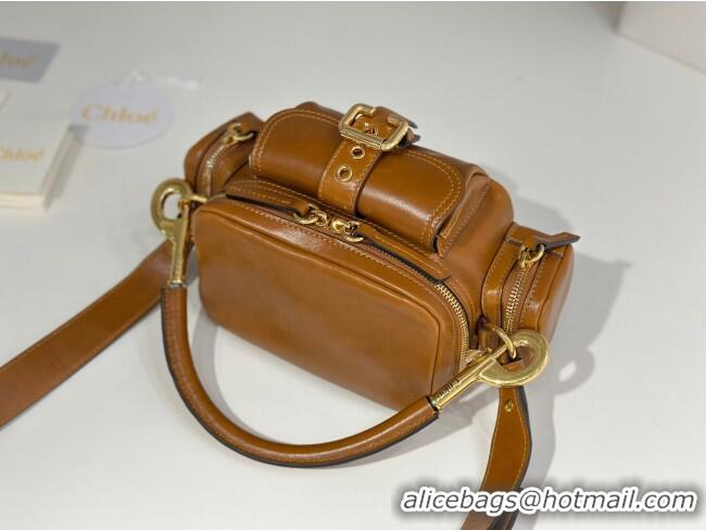 Buy Discount Chloe Small Camera Bag in Shiny Leather W0653 Brown 2024
