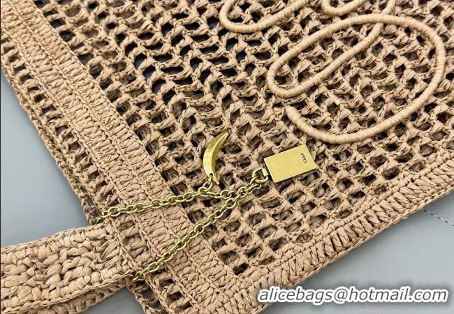 Top Grade Chloe Summer Banana tote bag in raffia straw 1665 Beige 2025