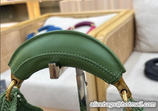 Famous Brand Chloe Summer Banana hobo bag in raffia straw 1668 Green 2025