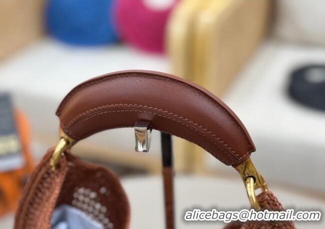 Grade Design Chloe Summer Banana hobo bag in raffia straw 1668 Brown 2025