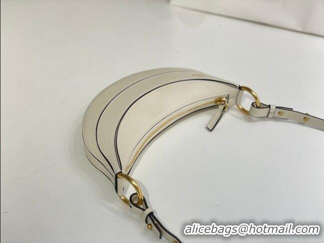 Super Quality Chloe Banana Cross-body Bag in Grained Leather W865 White 2025