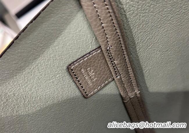 Buy Cheap Chloe Large Spin Tote Bag in Grained Leather 1120 Grey 2025