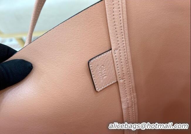 Top Quality Chloe Large Spin Tote Bag in Grained Leather 1120 Light Pink 2025