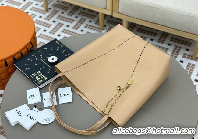Grade Design Chloe Large Spin Tote Bag in Grained Leather 1120 Beige 2025
