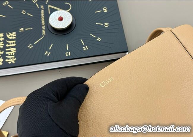 Grade Design Chloe Large Spin Tote Bag in Grained Leather 1120 Beige 2025