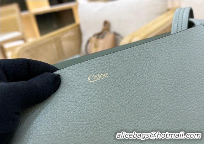 New Style Chloe Large Spin Tote Bag in Grained Leather 1120 Green 2025