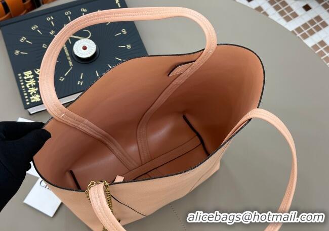 Good Product Chloe Medium Spin Tote Bag in Grained Leather 1120 Light Pink 2025