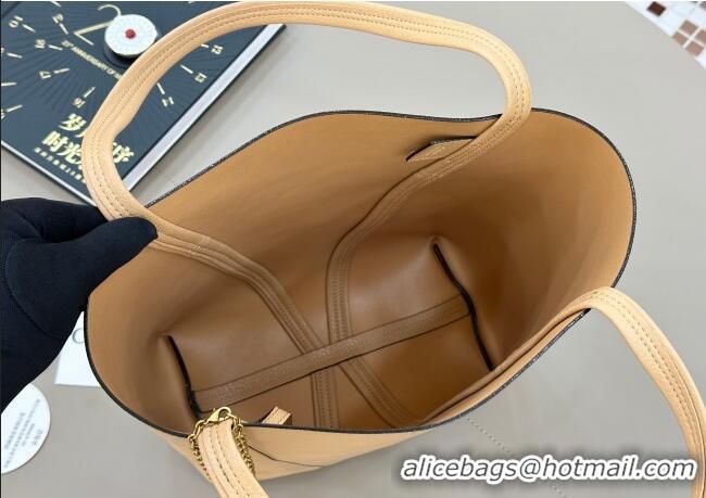 Top Grade Chloe Medium Spin Tote Bag in Grained Leather 1120 Beige 2025
