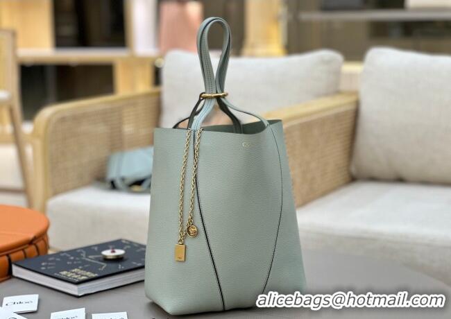 Hot Sell Cheap Chloe Medium Spin Tote Bag in Grained Leather 1120 Green 2025
