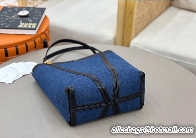 Super Quality Chloe Medium Spin Tote Bag in Denim 1120 Navy Blue 2025