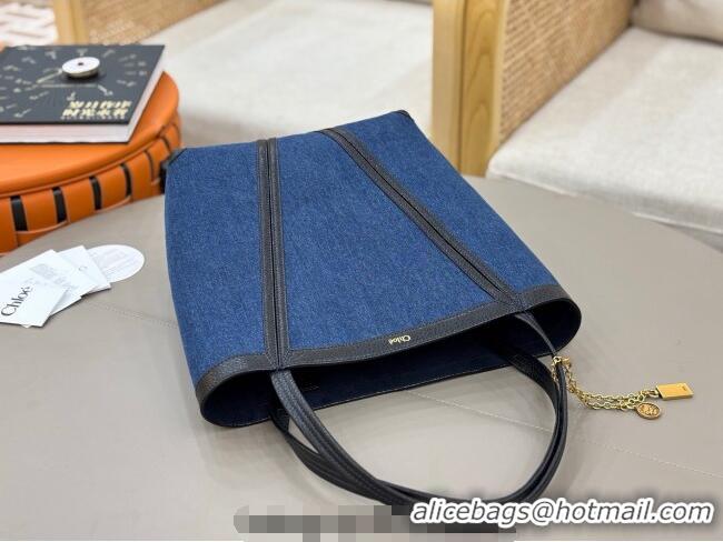 Super Quality Chloe Medium Spin Tote Bag in Denim 1120 Navy Blue 2025