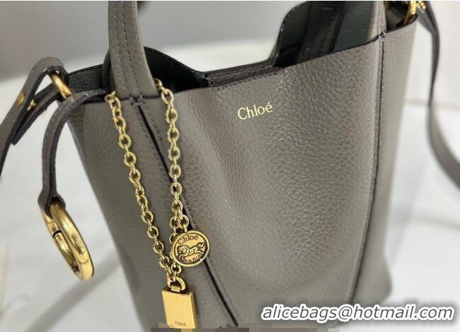 Promotional Grade Chloe Small Spin Tote Bag in Grained Leather 1120 Grey 2025