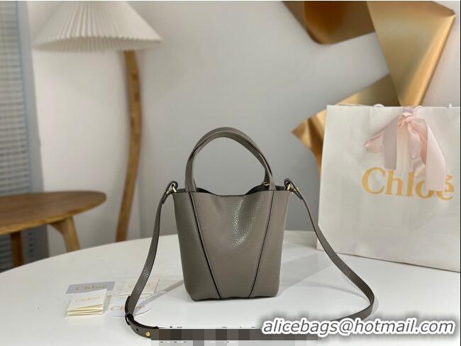 Promotional Grade Chloe Small Spin Tote Bag in Grained Leather 1120 Grey 2025