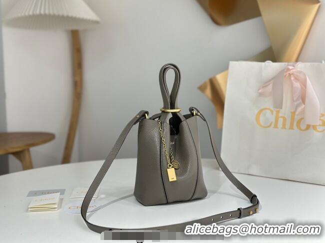 Promotional Grade Chloe Small Spin Tote Bag in Grained Leather 1120 Grey 2025