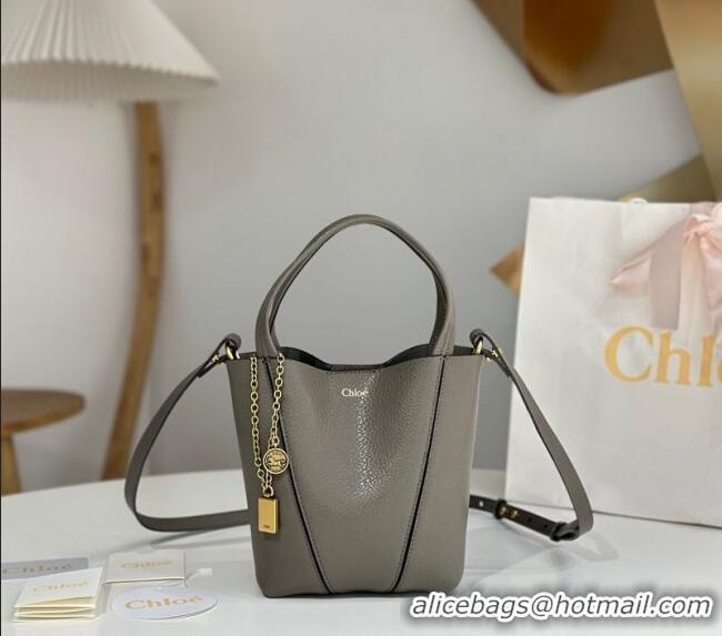 Promotional Grade Chloe Small Spin Tote Bag in Grained Leather 1120 Grey 2025