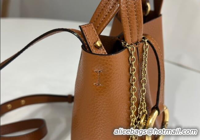 Super Quality Chloe Small Spin Tote Bag in Grained Leather 1120 Brown 2025