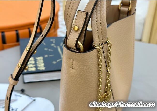 Famous Brand Chloe Small Spin Tote Bag in Grained Leather 1120 Beige 2025