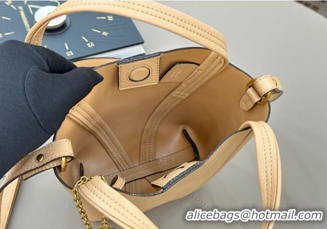 Famous Brand Chloe Small Spin Tote Bag in Grained Leather 1120 Beige 2025