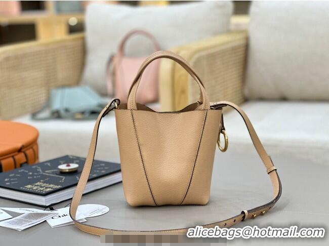 Famous Brand Chloe Small Spin Tote Bag in Grained Leather 1120 Beige 2025