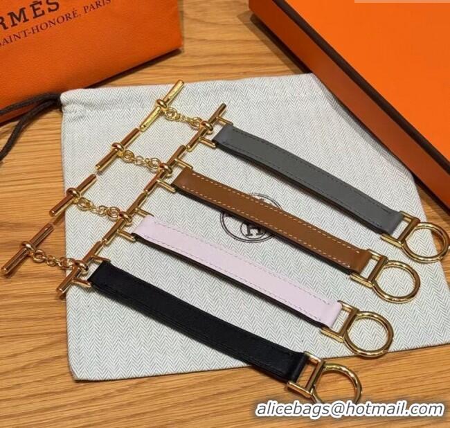 Discount Design Hermes Croisiere Simple Tour bracelet in Chaine d'Ancre and Leather HS010401 2025