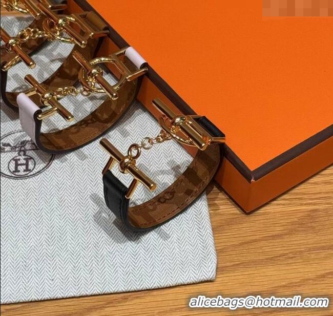 Discount Design Hermes Croisiere Simple Tour bracelet in Chaine d'Ancre and Leather HS010401 2025