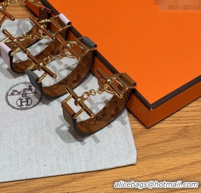 Discount Design Hermes Croisiere Simple Tour bracelet in Chaine d'Ancre and Leather HS010401 2025