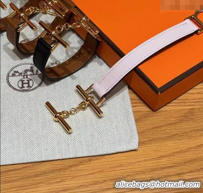 Discount Design Hermes Croisiere Simple Tour bracelet in Chaine d'Ancre and Leather HS010401 2025
