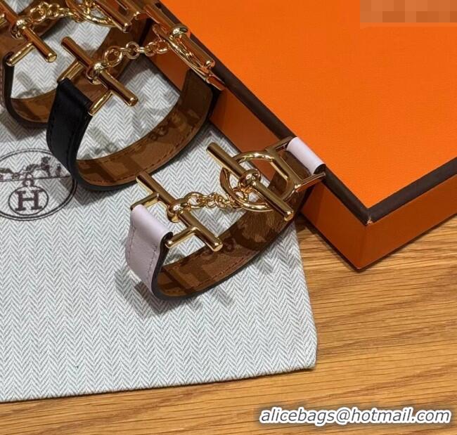 Discount Design Hermes Croisiere Simple Tour bracelet in Chaine d'Ancre and Leather HS010401 2025