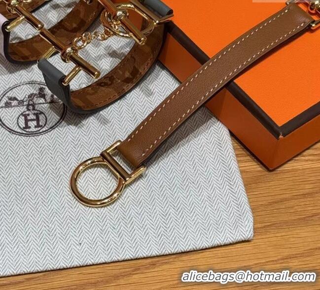 Discount Design Hermes Croisiere Simple Tour bracelet in Chaine d'Ancre and Leather HS010401 2025