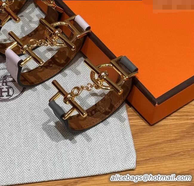 Discount Design Hermes Croisiere Simple Tour bracelet in Chaine d'Ancre and Leather HS010401 2025