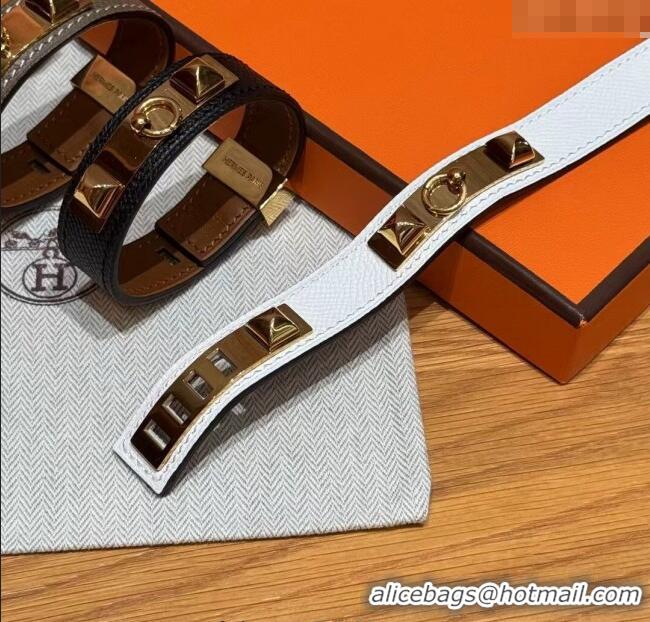 Good Taste Hermes Collier de Chien bracelet in Four Medor Studs and Leather HS26010404 2026
